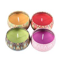 Scented Candles,4PCS/Set Rose Jasmine Lavender Gardenia Portable Travel Tin Candle Soy Wax Gift for Stress Relief and Aromatherapy