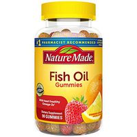 Nature Made Fish Oil Gummies, 90 Count with 57 mg Omega-3s EPA and DHA† (Packaging May Vary)