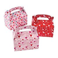 Fun Express - Mini Valentines Day Treat Boxes (2dz) for Valentine's Day - Party Supplies - Containers & Boxes - Paper Boxes - Valentine's Day - 24 Pieces