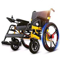 Creative Intelligent Heavy Duty Electric Wheelchair, Foldable and Lightweight Powered Wheelchair Suitable for Elderly Disabled 31 Inches Big Wheel Wheelchair Sport Wheelchair