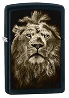 Zippo Lighter: Lion Eyes - Black Matte 76152
