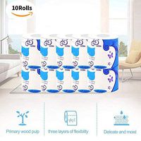 Toilet Paper, 10 Rolls Ultra Strong White Toilet Paper Towels 3-Ply Soft Ultra Professional White Toilet Paper, Value Size Advanced Bath Tissue Rolls Silky & Smooth Soft Home Kitchen Toilet Tissue