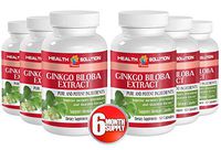 Ginkgo biloba for Circulation - Ginkgo BILOBA 120mg - Strengthen Memory (6 Bottles)