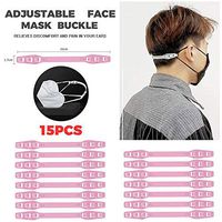 Goodtrade8 Clearance Multifunction Creative Hook,15PCS Third Gear Adjustable Anti-Slip Mask Ear Grips Extension Hook Anti-Tamper Hook Towel Buckle (Pink)