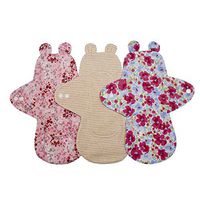 Jingya Washable Sanitary Pads 3 PCS Organic Cotton Reused Menstrual Pads Cute Rabbit Ears Breathable Sanitary Towel -2520 cm