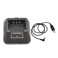 Prettyia USB Walkie Talkie Charger Base Replacement Charging Station for Baofeng UV-5R DM-5R BF-F8HP Plus