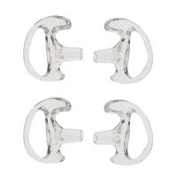KENMAX Replacement Earmould Earbud Earpiece Clear White Medium for Two-Way Radio Coil Tube Audio Kits (Pair of 2)