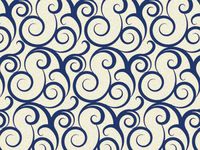 5ct Navy Blue"Curls & Swirls" on Cream Tissue Paper Gift Wrapping 20"x30" Sheets nfLG -1119
