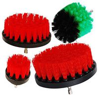 HIFROM Drill Brush -2" 3" 4" 5" Power Drill Attachment Medium Stiffness Bristles Scrubbing Scrubber Cleaning Kit for Kitchen Cabinets Counters Linoleum Bathroom Shower Tile Porcelain