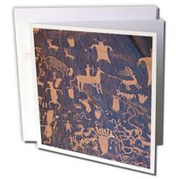 3dRose Greeting Cards, Utah, Newspaper Rock, Ancient Petroglyphs (gc_208459_2)