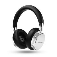 Active Noise Cancelling Headphones Bluetooth,HapGo Headphones with Mic Deep Bass Wireless All Metal Headphones Over Ear, Comfortable Protein Earpads, 30H Playtime for Travel Work TV PC (Sliver)