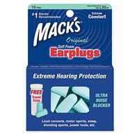 Mack's Original Soft Foam Earplugs 10 Pairs,  (Pack of 6)