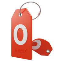 Initial Luggage Tag with Full Privacy Cover and Stainless Steel Loop - (Letter O)