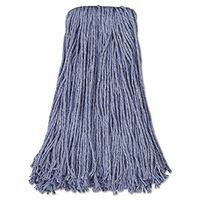 Boardwalk BWK2024B Mop Head, Standard Head, Cotton/Synthetic Fiber, Cut-End, 24, Blue (Case of 12)