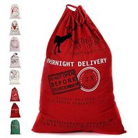 D.Home Bags Santa Sack Personalized for Kids Canvas Burlap Blank Bag Drawstring Extra Large Size 27.5"x19.5" (F)