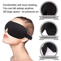 3D Sleep Eye Mask for Women & Men,Soft Does Not Compress The Eye Socket,Slow Rebound,Enjoy Different Tightness,at Home,Travel,On The Plane,Black