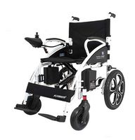 TX Electric Wheelchair Foldable and Lightweight Intelligent Automatic Multifunction Low Back Lead-Acid Batteries, White