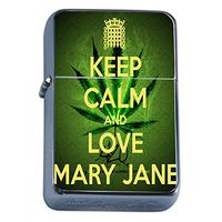 Vintage Marijuana Flip Top Dual Torch Lighter S8 Smoking Cigarette Smoker 420 Weed