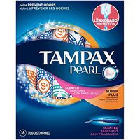 Tampax Pearl Tampons With Plastic Applicators, Super Plus Absorbency 18 ea (Pack of 10)