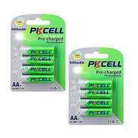 AA NIMH Precharged Rechargeable Battery 600mAh 1.2v Ready-to-Use Battery 8Pcs