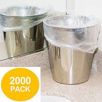 4 Gallon Trash Bags - 2000 Small Mini Garbage Bags | 17" x 18" Clear Waste Basket Trash Bags | Bulk Plastic Bathroom Trash Can Liners