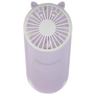 LOXJIE F1 Mini Handheld Fan,LED Light Linglong Fan 3 Speeds Powerful Small Personal Portable Fan Speed Adjustable USB Rechargeable for Travel Outdoor Baby Kids,5V 1200mAh Cat-Ear (Purple)