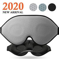 Unimi Sleep Mask 2020 New Arrival 3D Contoured Cup, Sleep Eye Mask for Women Men, Soft Lycra Material, Breathable Material, Molded Eye Shade Cover with Adjustable Strap for Travel, Nap(Grey)