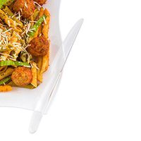 Clear Plastic Knife, Plastic Knife - 7.3" - Moderna - 250ct Box - Restaurantware