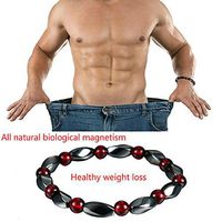 ANLW Magnetic Weight Loss Bracelet - Black Bile Ruby Bracelet Magnetic Therapy Helps Weight Loss in Men Women's