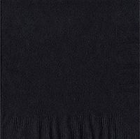 50 Plain Solid Colors Luncheon Dinner Napkins Paper - Black