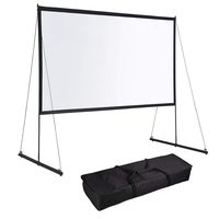 Instahibit 100" Portable Detachable Projector Screen with Stand Movie Projection 16:9 HD 1.1 Gain Home Theater Camping