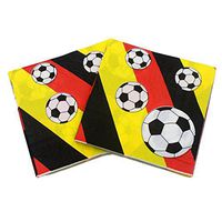 Smartcoco 20pcs Soccer Paper Napkins World Cup Celebration Party Printing Tissue Dinner Table Decoration, 13" x 13"
