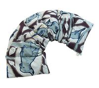 LOVEwrap Neck & Shoulder Wrap - Microwavable Unscented Heat Pad - 6 x 24 - Flax Seed Natural - Hot Cold Therapy Soothes Muscles Pain Relief - Relaxation Warming - Blue Brown Bird Parrot Nature