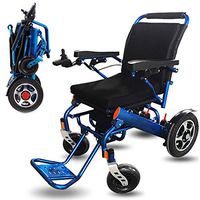 Lightweight Electric Wheelchair Remote Control Foldable Dual Motor Electric Wheelchair for Adults Portable Smart Chair Mobility Scooter Quick Folding