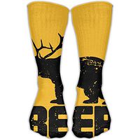 Beer Deer Knee Socks For Man&women Boots Socks Winter High Graduated Compression Sox,for Running & Fitness&Yoga Indoor Office