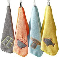 FUTISKY Microfiber Dish Cloth Kitchen Cleaning Cloths Super Absorbent Wash Cloths Household Washing Towels 4 Pieces/Pack