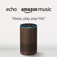 Echo (2nd Generation) - Smart speaker with Alexa - Limited Edition Walnut Finish + Amazon Music Unlimited (6 months FREE w/ Auto-Renew)