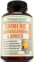 Turmeric Curcumin Ashwagandha, Ginger, Bioperine. Occasional Joint Pain Relief Supplement. Antioxidant Properties for Healthy Blood Sugar Levels, Thyroid and Adrenal Support, Balanced Cortisol Levels.
