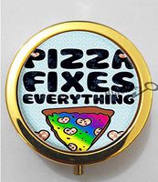 BlackKey Pizza Fixes Everything 3-Compartment Decorative Pocket Gift Box Case Organizer for Pill, Color 2 -884