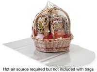 Pack Of 100, 14 X 20" Dome Solid Clear 100 Gauge Pvc Shrink Basket Bags