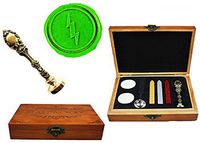 MNYR Vintage Lightning Nature Luxury Wood Box Bronze Metal Peacock Wedding Invitations Gift Card Paper Stationary Envelope Seal Custom Logo Wax Seal Sealing Stamp Stick Melting Spoon Wood Gift Box Kit