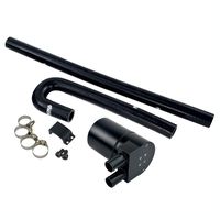 Tasan Racing Polished Aluminum Oil Catch Can Reservior Tank with Silicone Radiator Hose Compatible for BMW N54 335i 135i E90 E92 E82 2006-2010