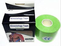 Kinesiology Tape for Athletes, Pre-Cut Strips of Blue Therapeutic Sports Tape for Knees, Shoulders, and Elbows (Green)