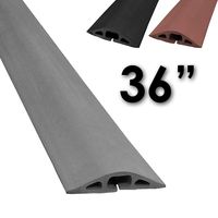 Electriduct D-2 Rubber Duct Cord Cover - 36 Inch (3 Feet) Gray Floor Cable Protector