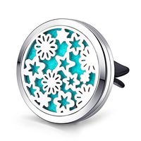 MESINYA Assorted(38mm) Car Air Freshener Vent Clip Diffuser 316L Stainless Steel Aromatherapy Essential Oils Diffuser Lockets (Vintage Cross)