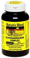 Nature's Blend Glucosamine MSM and Collagen Type II Capsules 120 Count (Pack of 2)