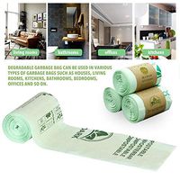 Yunt 100 Compostable Trash Bags,Extra Thick 0.71 Mils,25/50 Count,Food Scrap Small Kitchen Trash Bags, US BPI and Europe OK Compost Home Certified