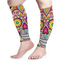 GmCslve Sugar Skull Colorful Calf Compression Sleeve Leg Performance Support Shin Splint Calf Pain Relief
