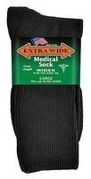 Extra Wide Sock Co. Men's Cotton Medical Support Socks, Black