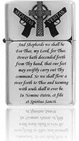 Gifts Infinity Boondocks Saints Prayer Crystal Coated Chrome Finish Wind Proof Oil Lighter